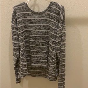 Splendid size 10 kids grey white stripped sweater